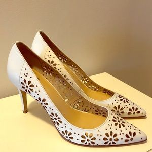 kate spade NWOB White Leather Heels
